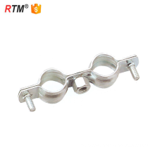 J17 3 15 2 heavy duty dual pipe clamp without rubber nail pipe clamp two screws pipe clamp without rubber lining